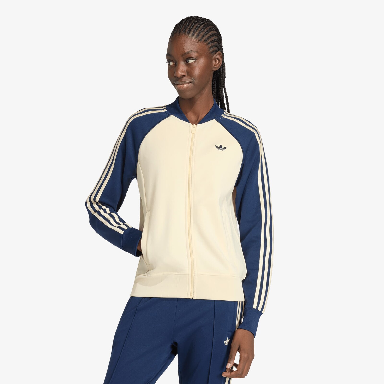 Mikina adidas Sst Classic Track Top Warm Vanilla/ Night Indigo XS
