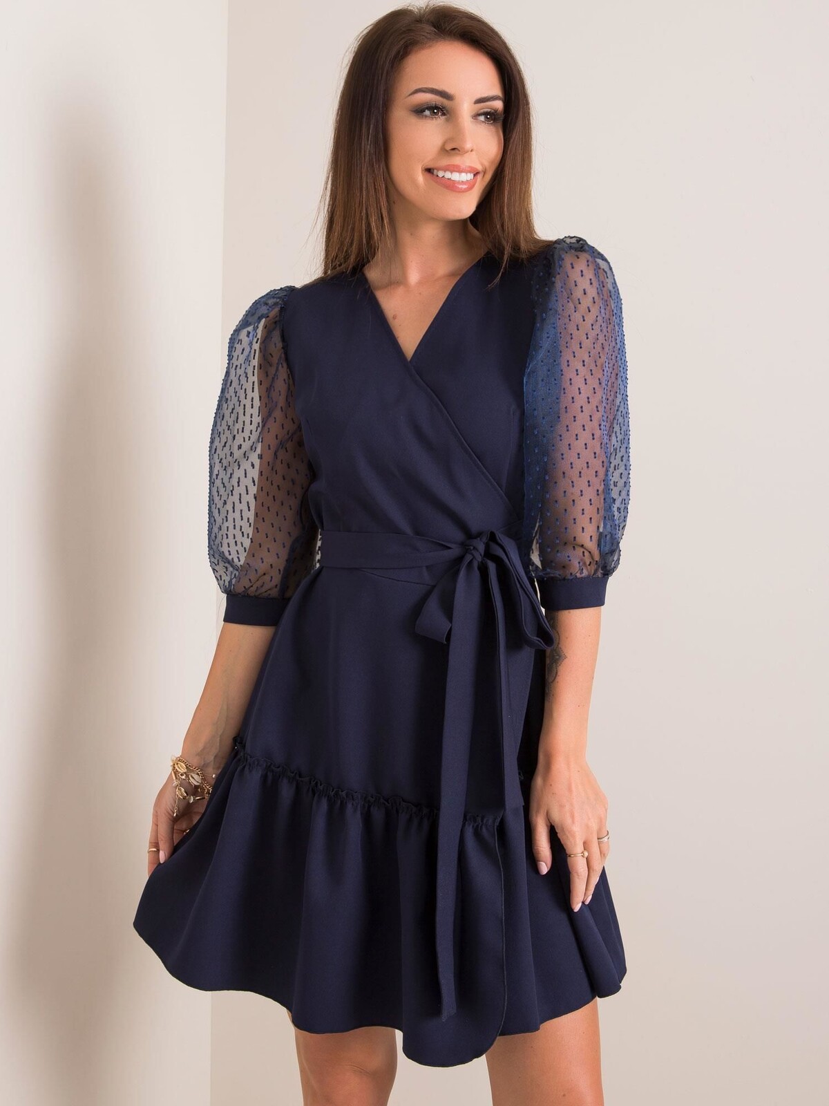 Dress-LK-SK-508065.01P-navy blue