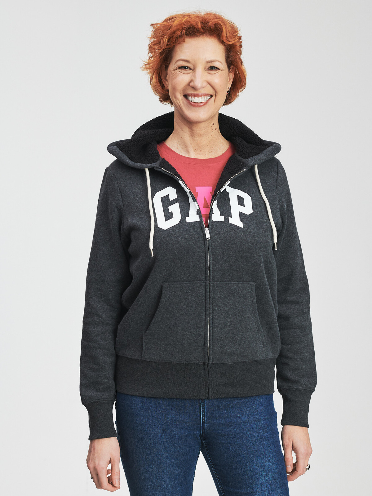 GAP Sherpa Logo Sweatshirt - Ladies