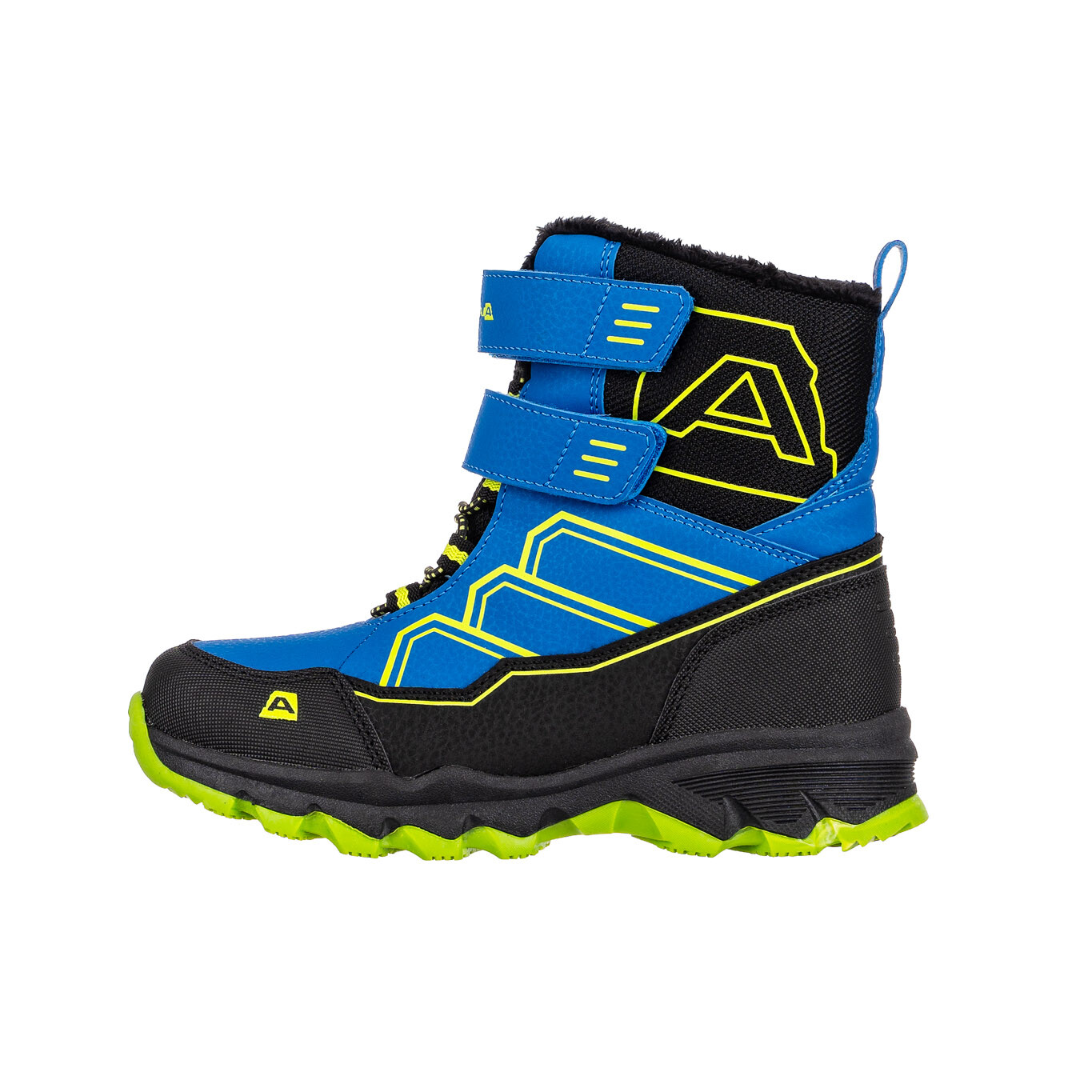 Children's winter shoes with PTX membrane ALPINE PRO MOCO electric blue lemonade