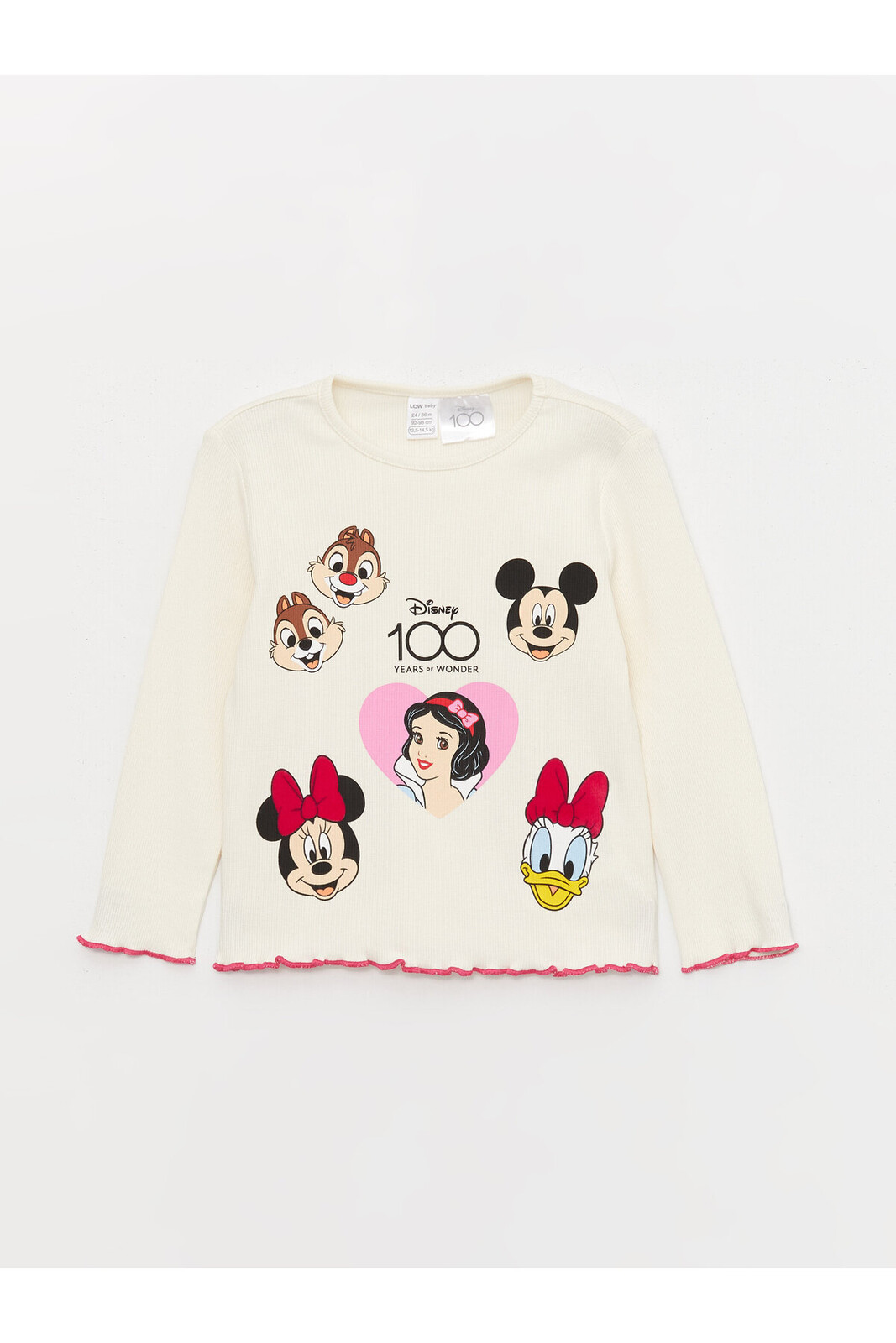 Detské dievčenské tričko LC Waikiki s dlhým rukávom a potlačou Disney