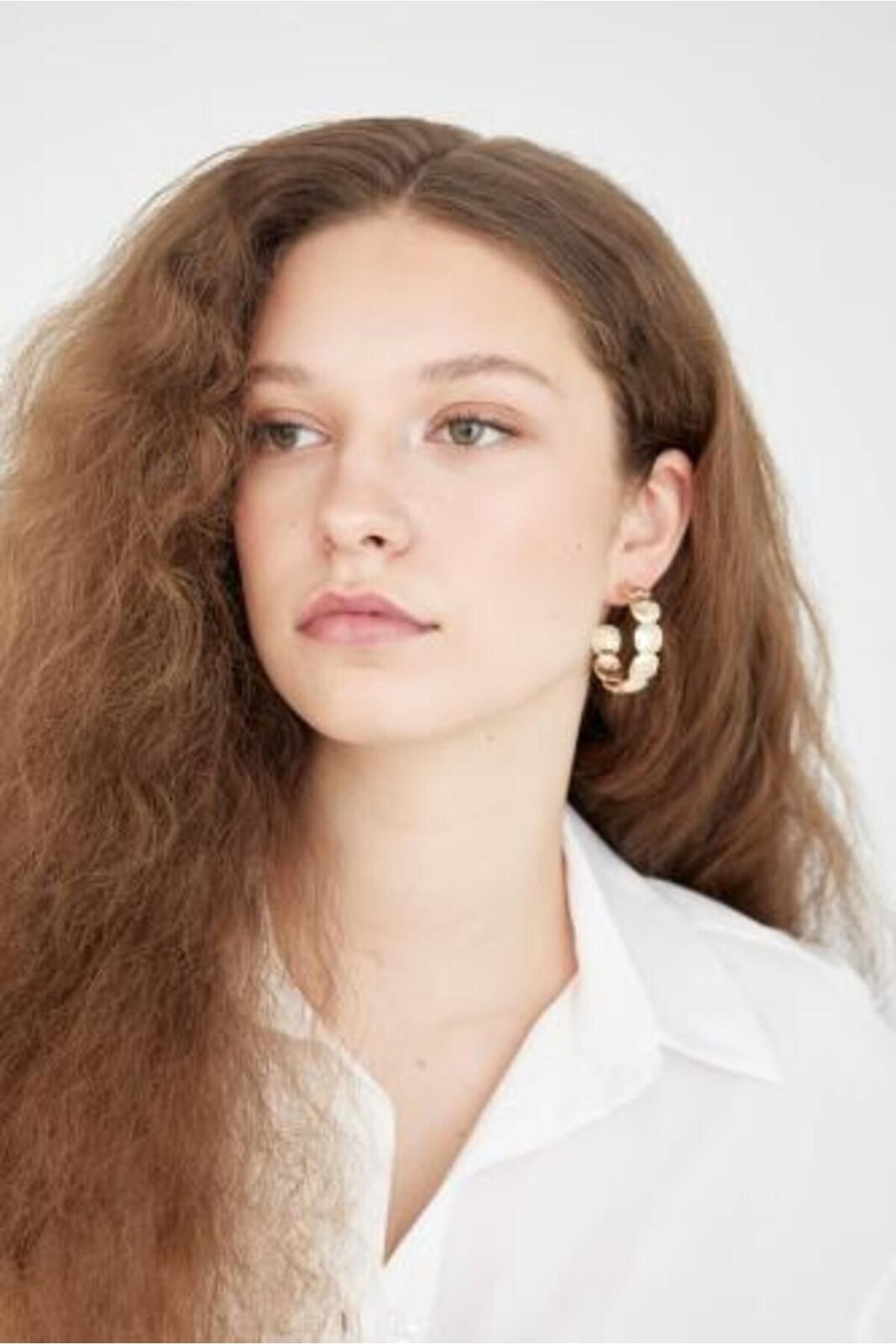DEFACTO Women's Hoop Gold Earrings
