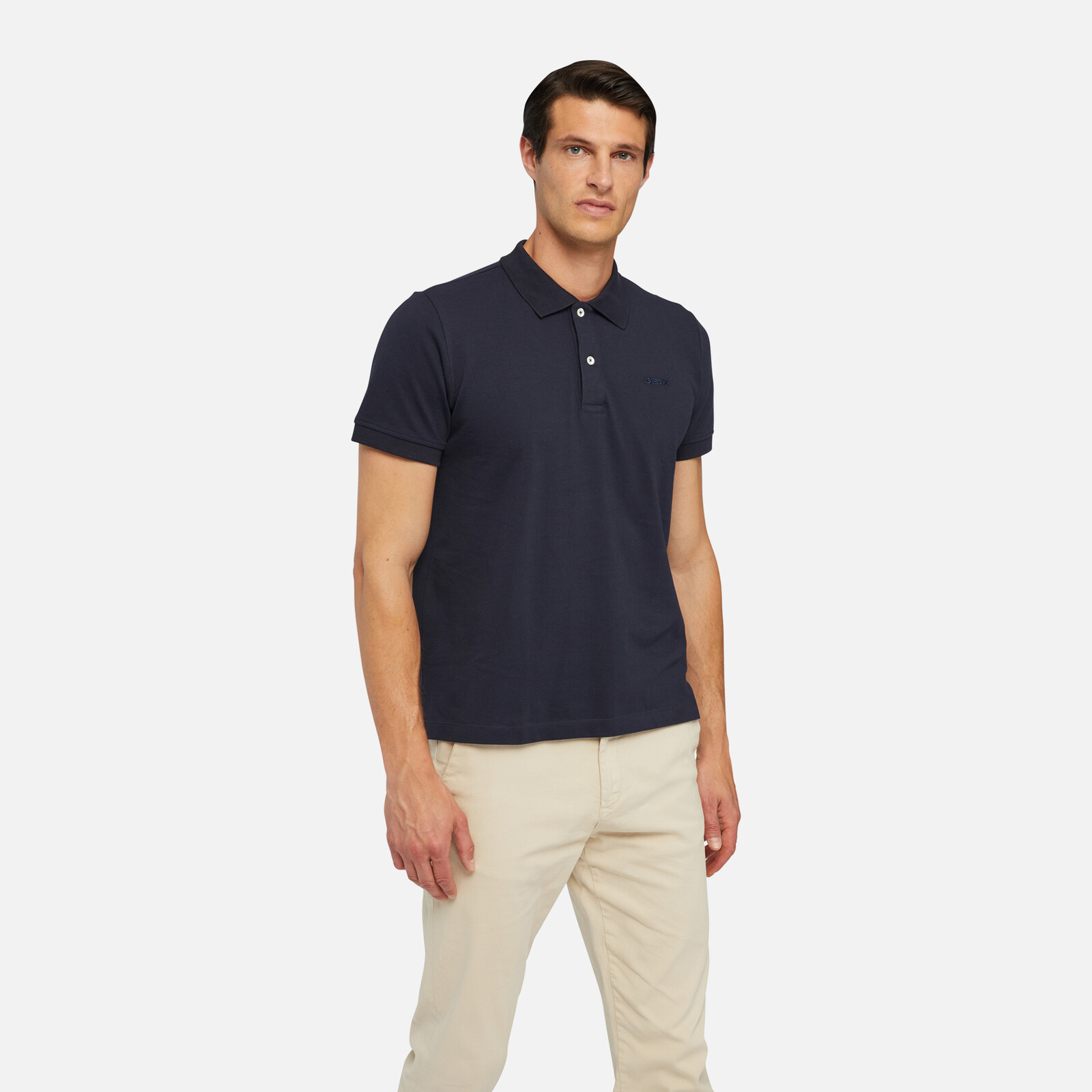 Blue men's polo shirts Geox Polo - Men