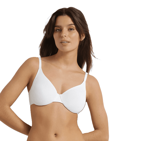 DIM INVISIBLE UNDERWIRE FULL CUP BRA - Dámska podprsenka s kosticou - biela