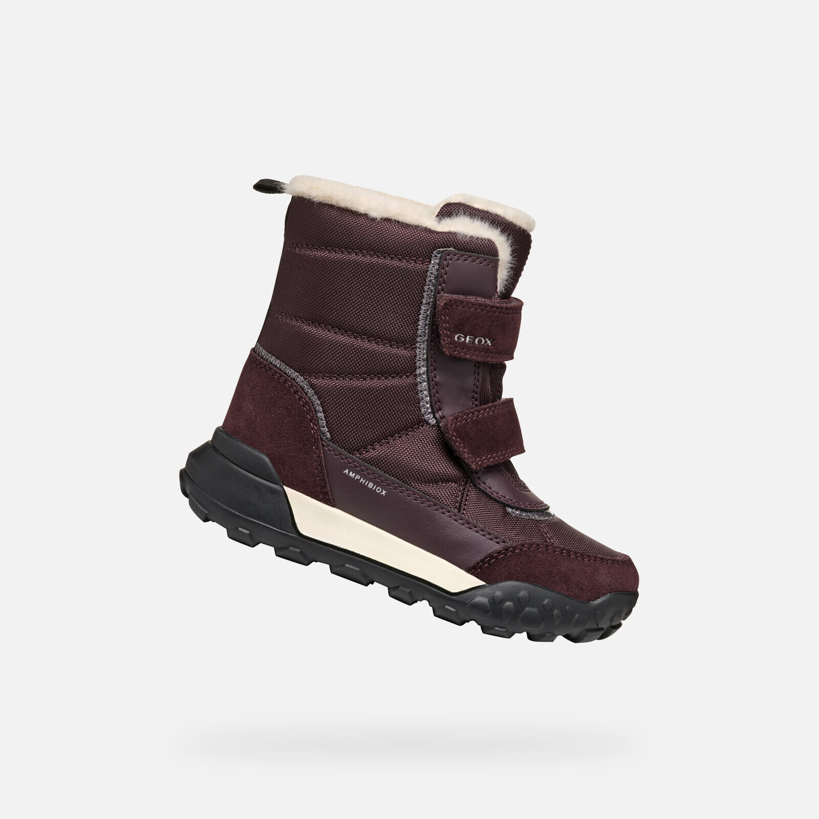 Burgundy Girls' Winter Boots Geox Trekkyup B Ab - Girls