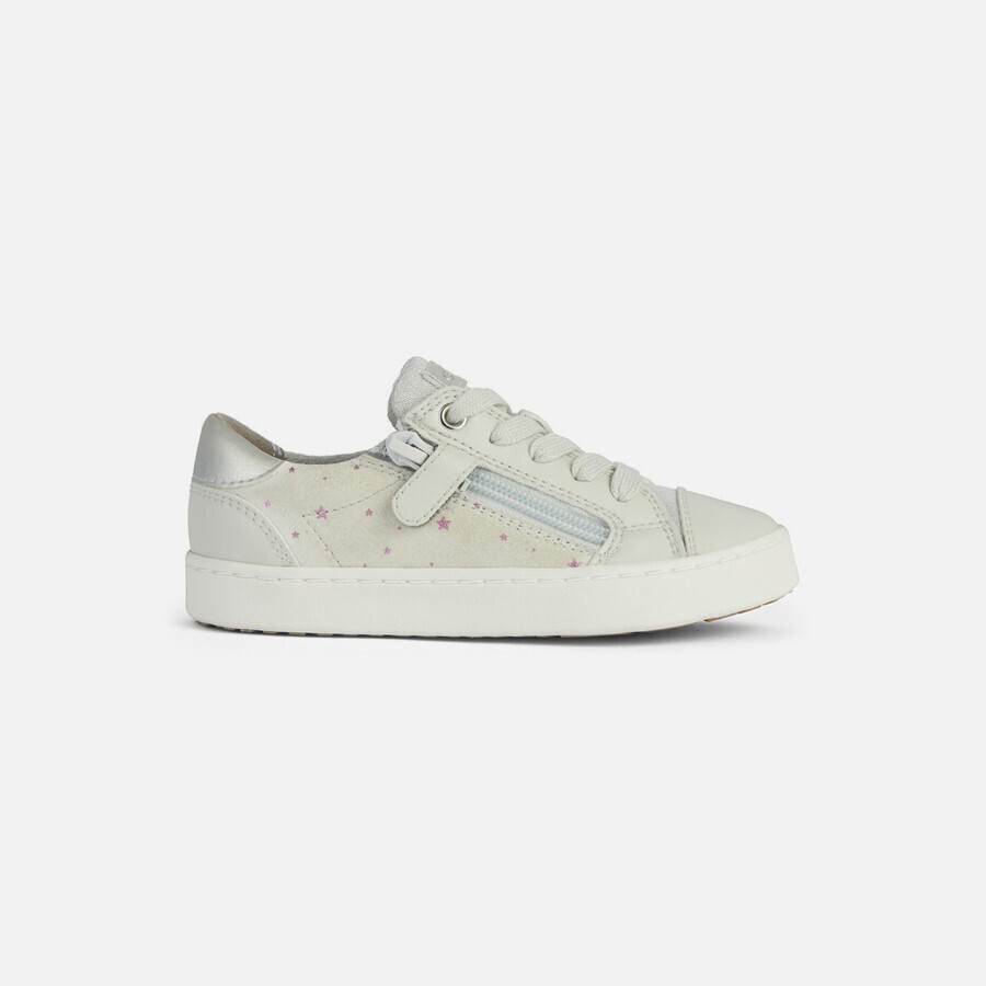 White Girls Sneakers Geox Kilwi - Girls