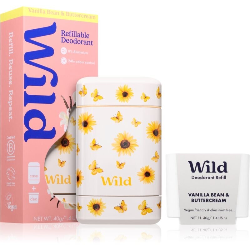 Wild Vanilla Bean Buttercream Sunflower Case tuhý dezodorant s puzdrom 40 g