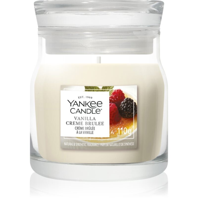 Yankee Candle Vanilla Crème Brûlée vonná sviečka Signature 110 g