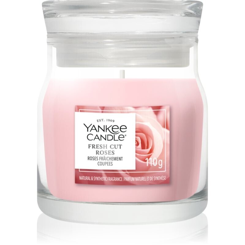 Yankee Candle Fresh Cut Roses vonná sviečka Signature 110 g