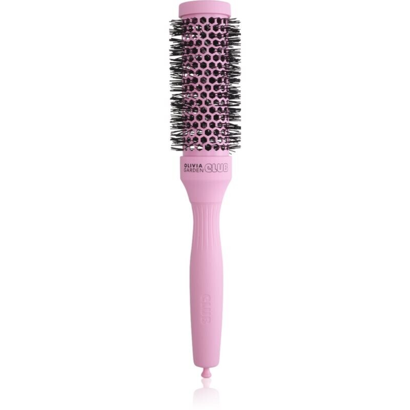 Olivia Garden Club The Glow Blowout Ceramic Round Brush Pink guľatá kefa na vlasy S 1 ks
