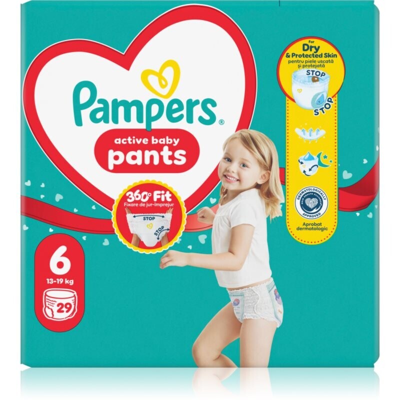 Pampers Active Baby Pants Size 6 jednorazové plienkové nohavičky 13-19 kg 29 ks