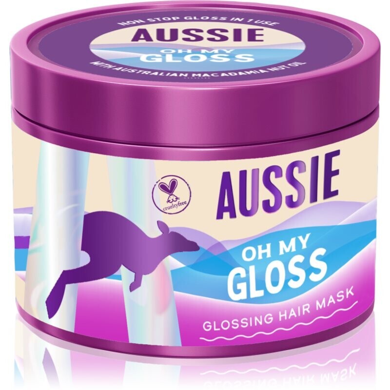 Aussie Oh My Gloss Glossing Hair Mask rozjasňujúca hydratačná maska na vlasy 500 ml