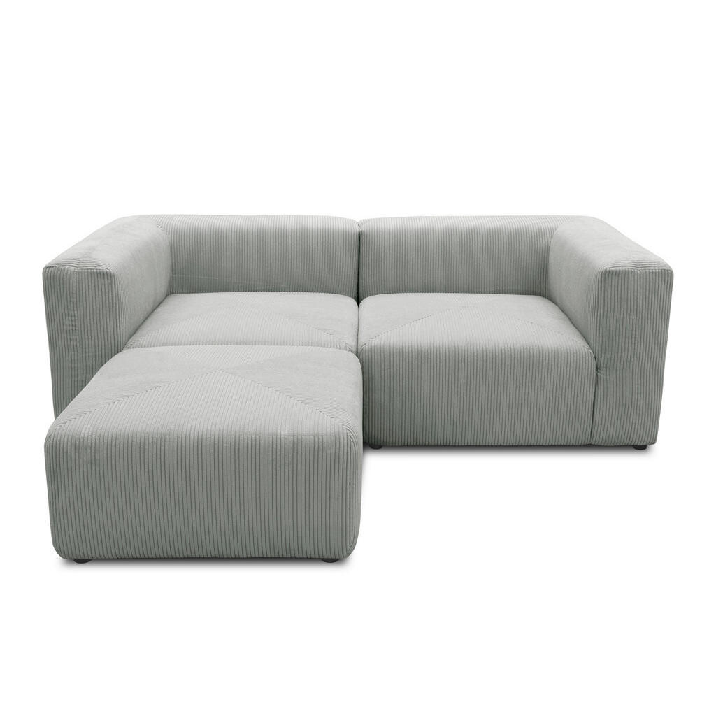 MID.YOU ROHOVÁ SEDAČKA, textil, svetlosivá