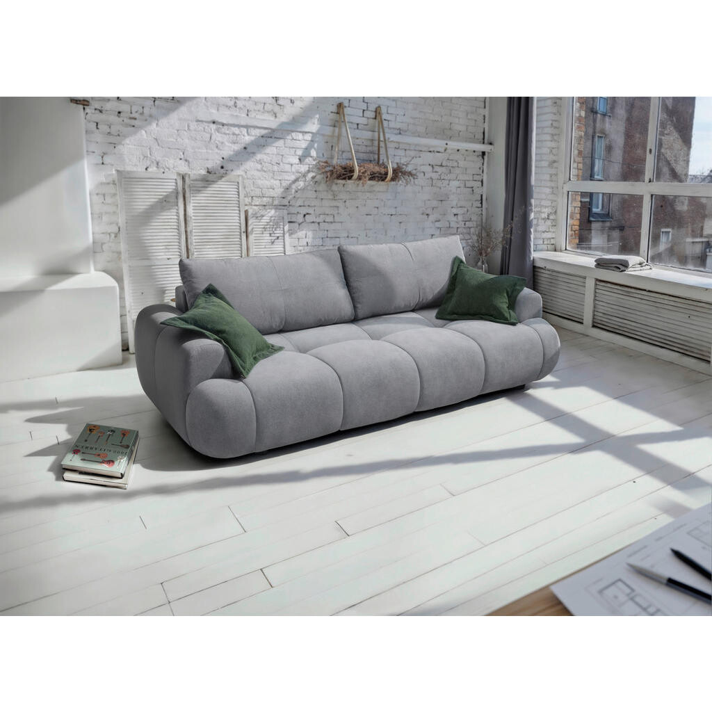 Livetastic ROZKLADACIA POHOVKA, plast, textil, kompozitné drevo, sivá