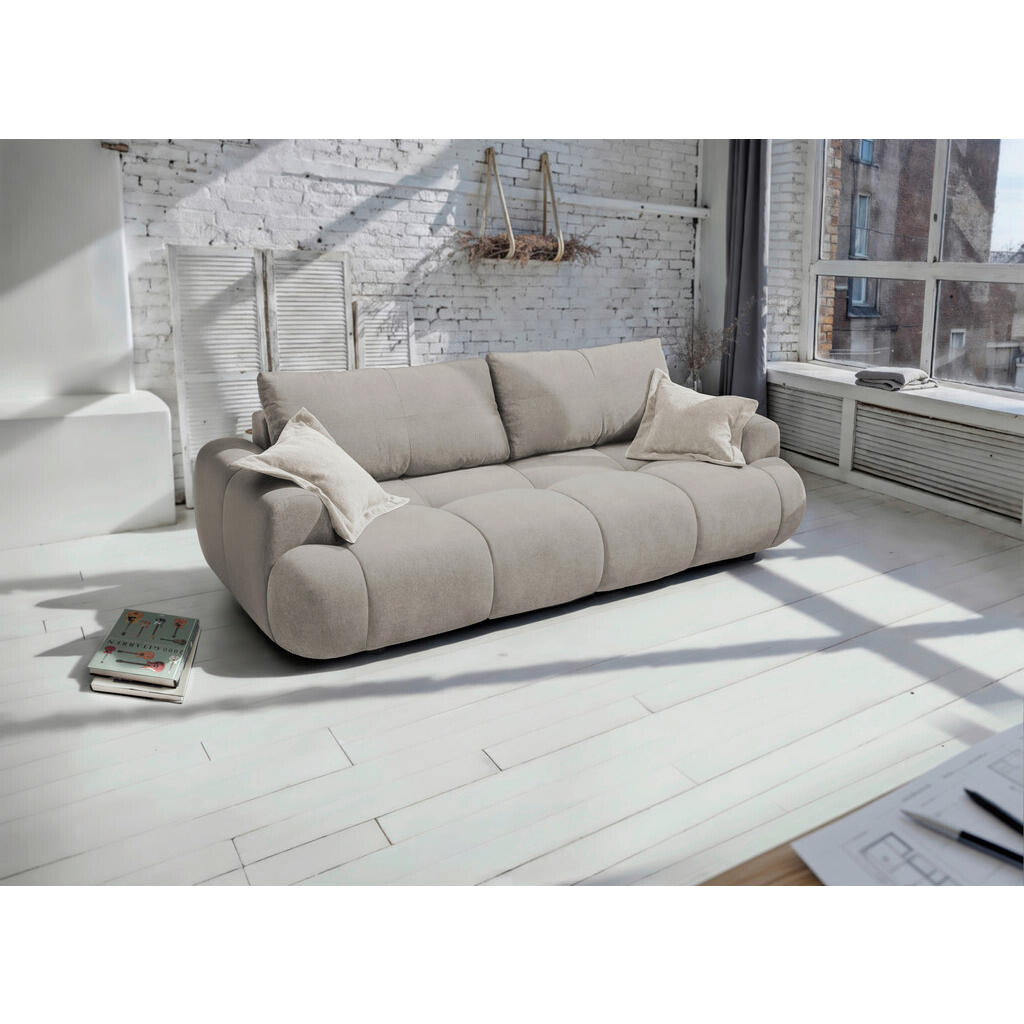Livetastic ROZKLADACIA POHOVKA, plast, textil, kompozitné drevo, béžová