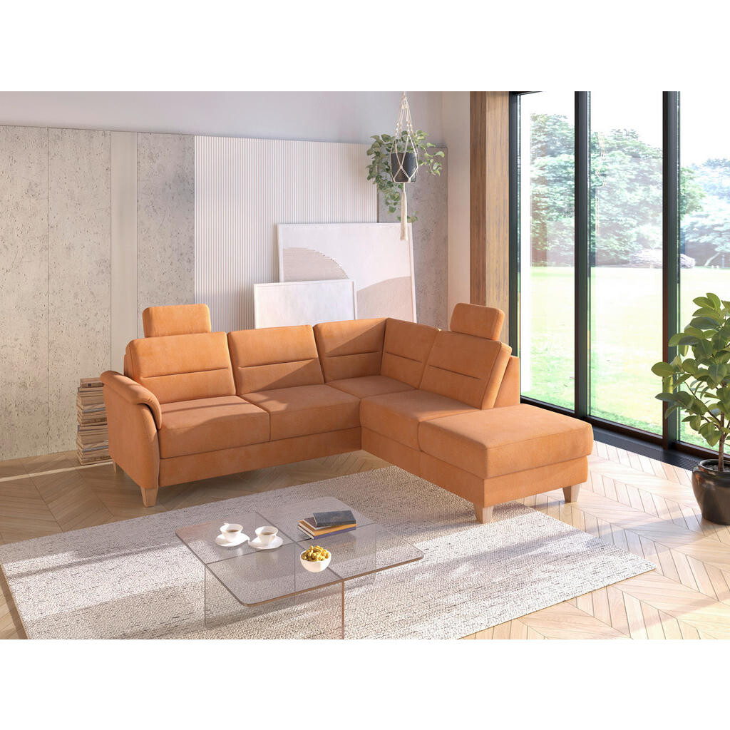 Sit & More ROHOVÁ SEDAČKA, textil, terakotová