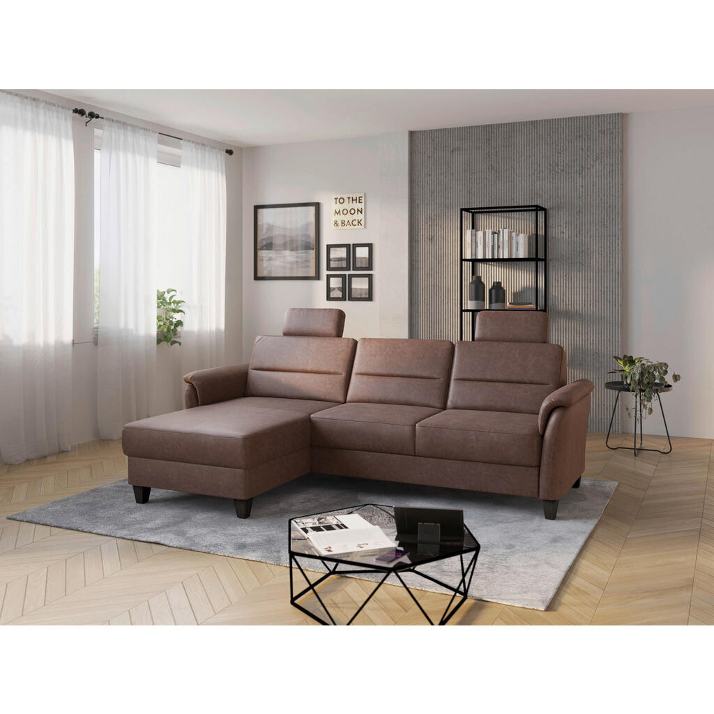 Sit & More ROHOVÁ SEDAČKA, textil, farba lieskového orecha