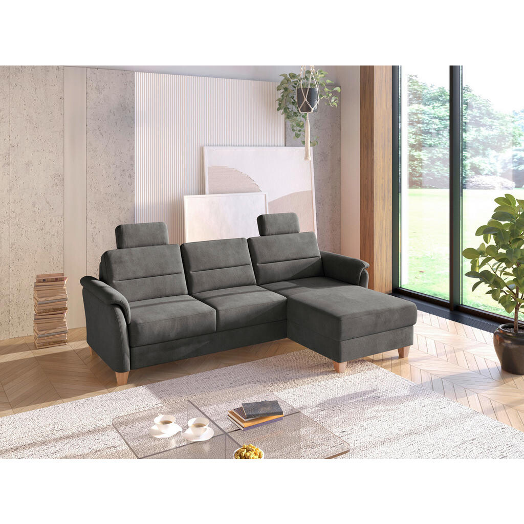 Sit & More ROHOVÁ SEDAČKA, textil, čierna
