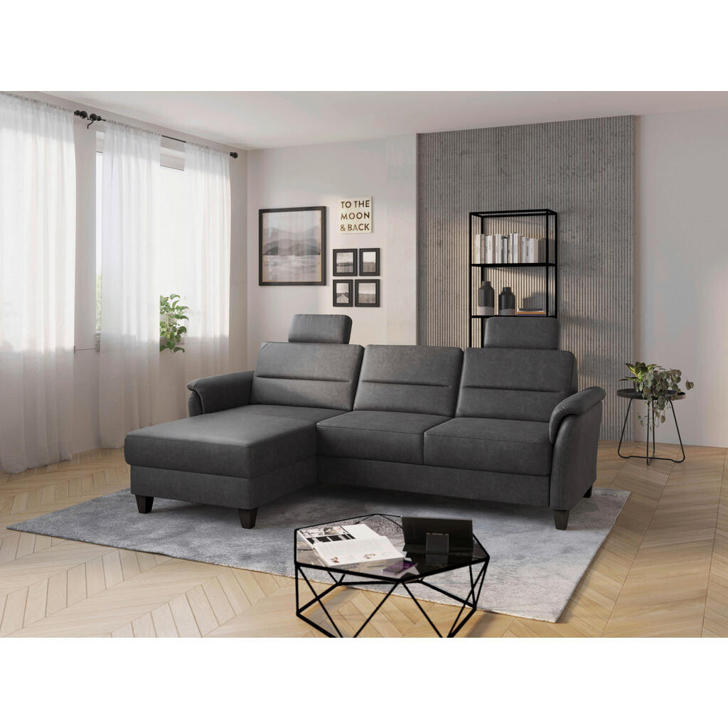 Sit & More ROHOVÁ SEDAČKA, textil, antracitová