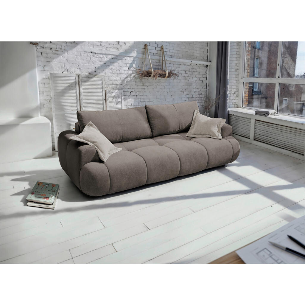 Livetastic ROZKLADACIA POHOVKA, plast, textil, kompozitné drevo, hnedá