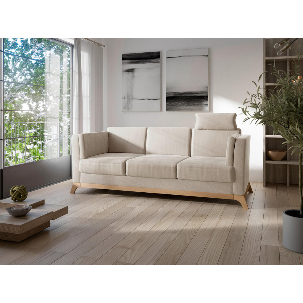 Sit & More TROJMIESTNA POHOVKA, textil, béžová