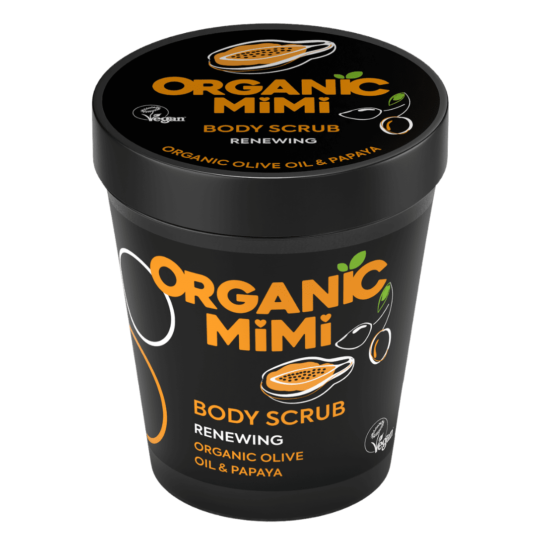 ORGANIC MIMI Olive & Papaya Renewing Obnovujúci telový peeling 250 g