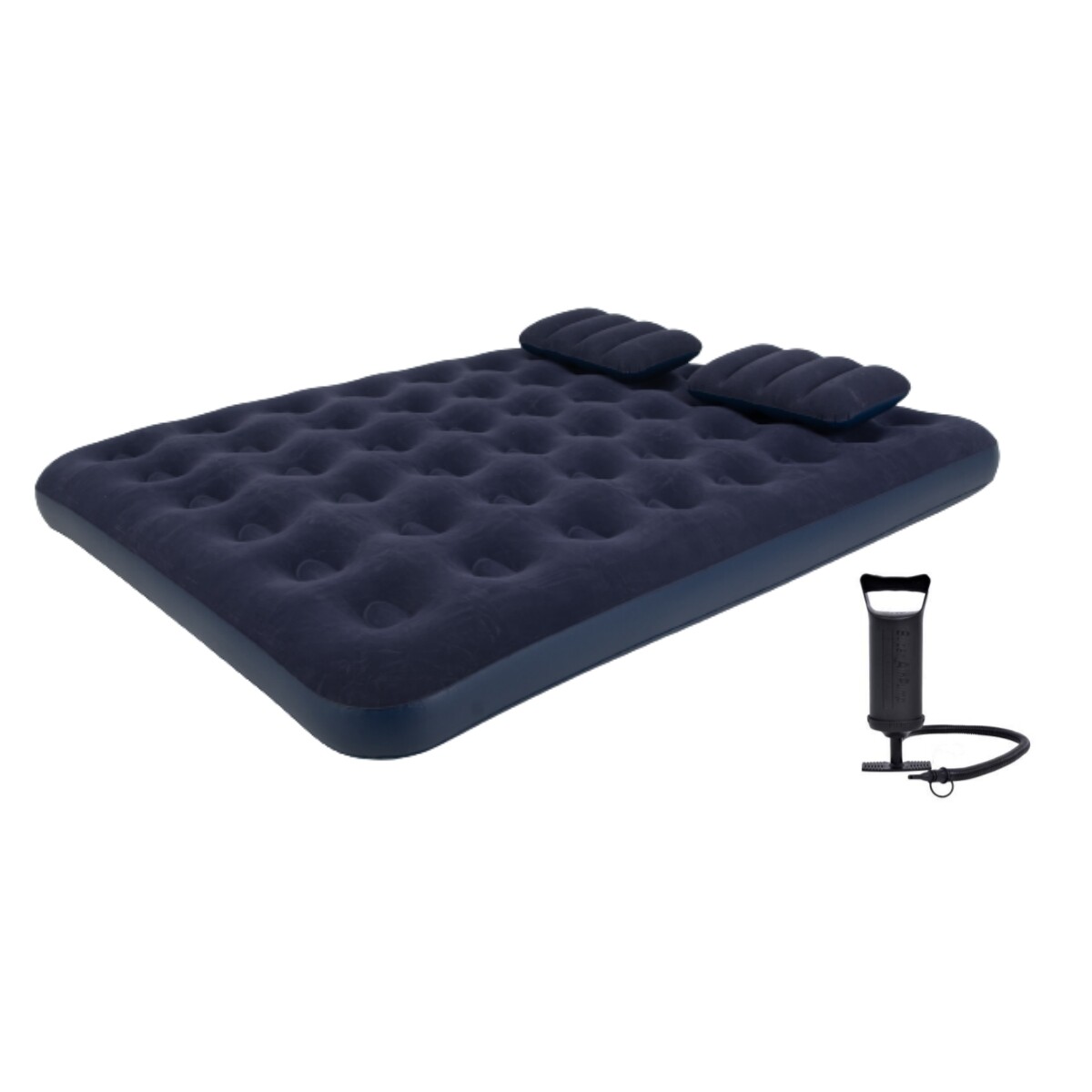 Nafukovací matrac Avenli Queen Size s 2 vankúšmi a pumpou - modrá
