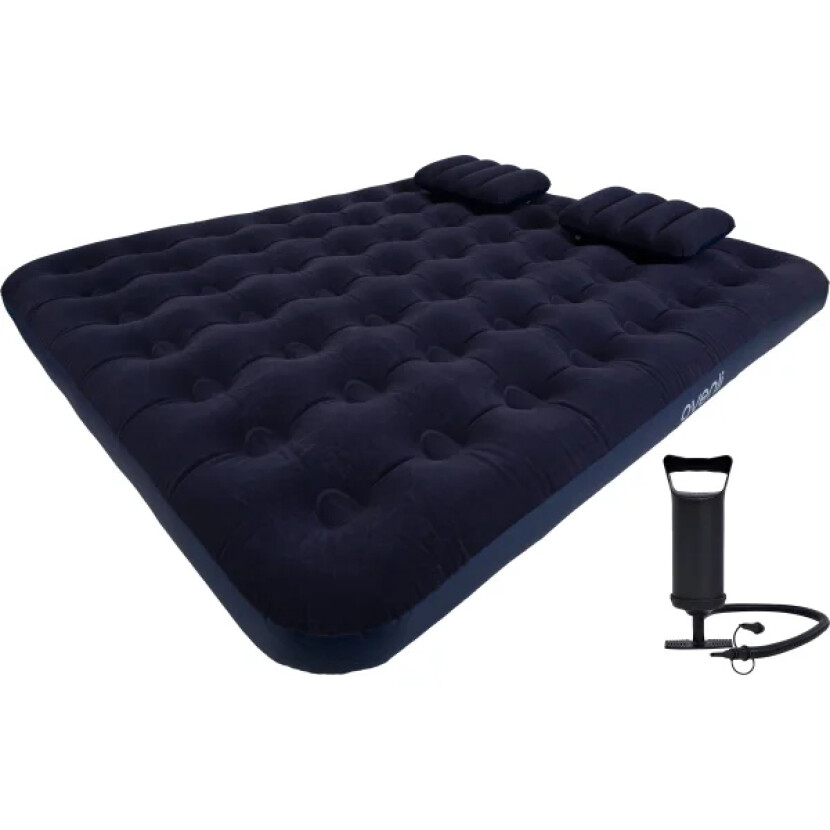 Nafukovací matrac Avenli King Size s 2 vankúšmi a pumpou - modrá