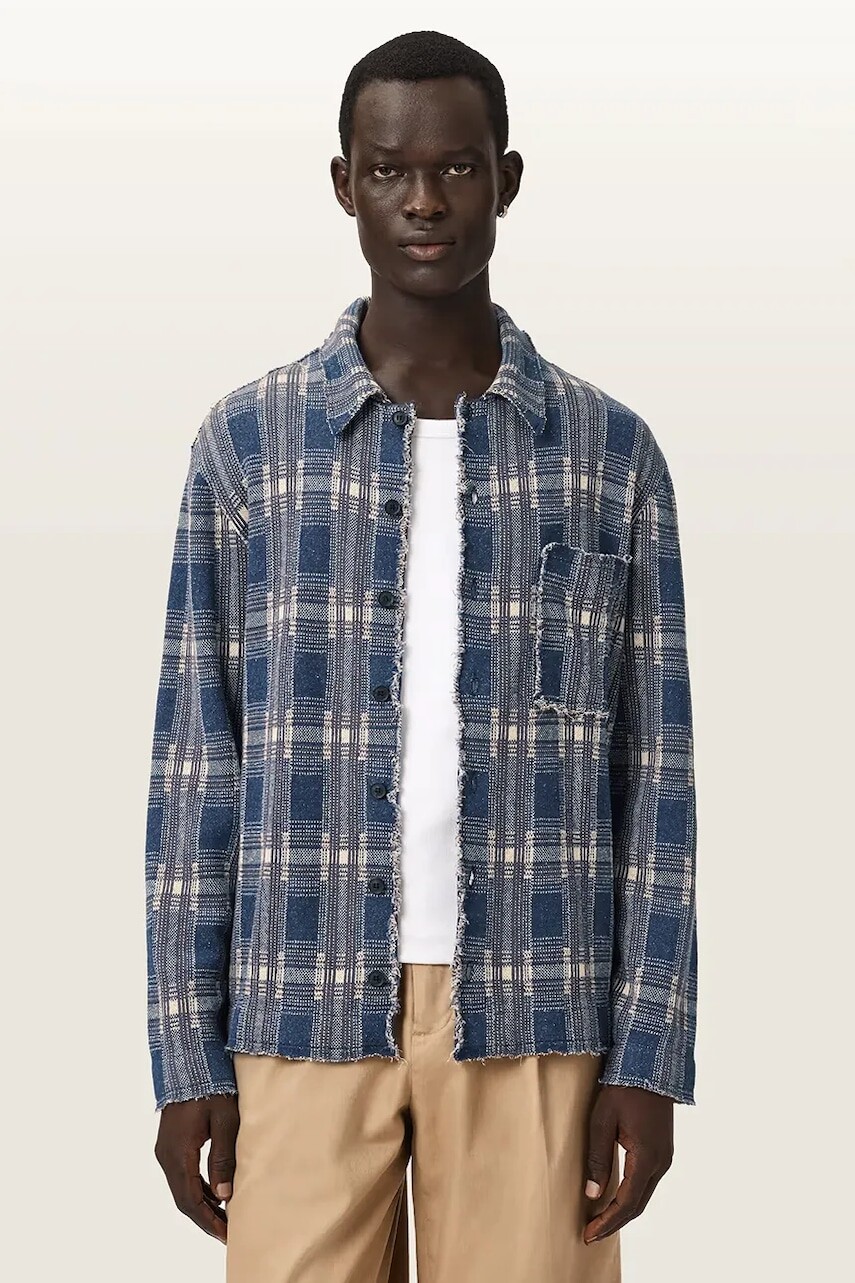 AllSaints kardigán pánsky s ľanom SOLMAR