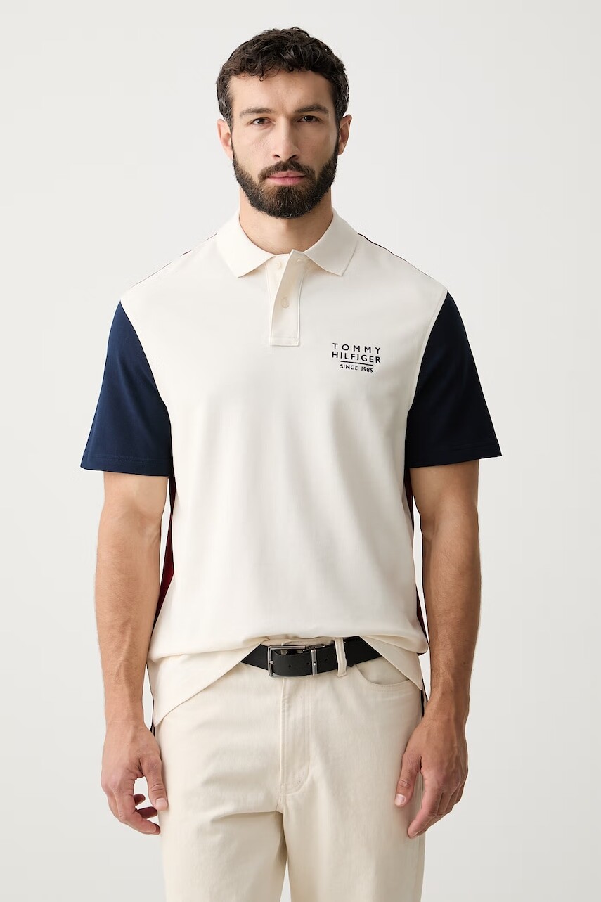 Tommy Hilfiger polo tričko pánske bavlnené s elastanom