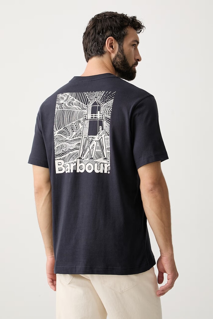 Barbour tričko pánske bavlnené MOONWELL