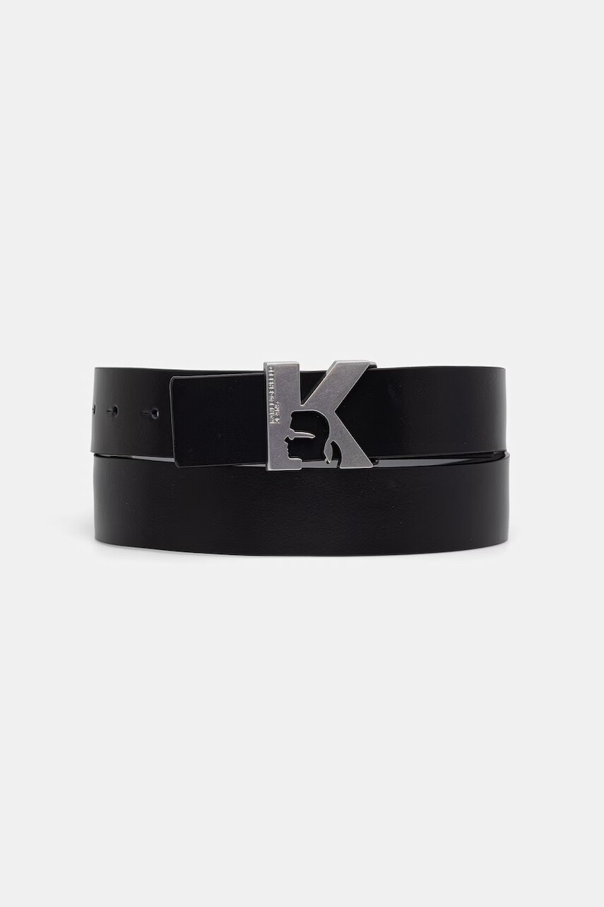 Karl Lagerfeld Jeans obojstranný opasok pánsky kožený