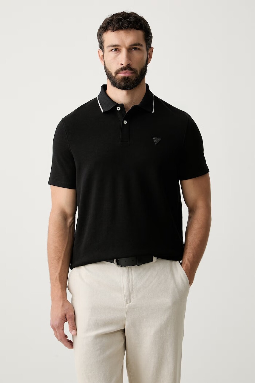 Guess polo tričko pánske s bavlnou