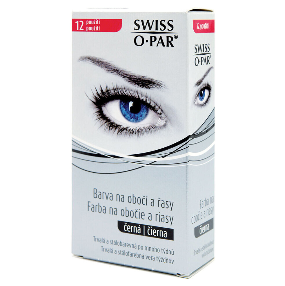 SWISS O.PAR Farba na obočie a riasy Čierna