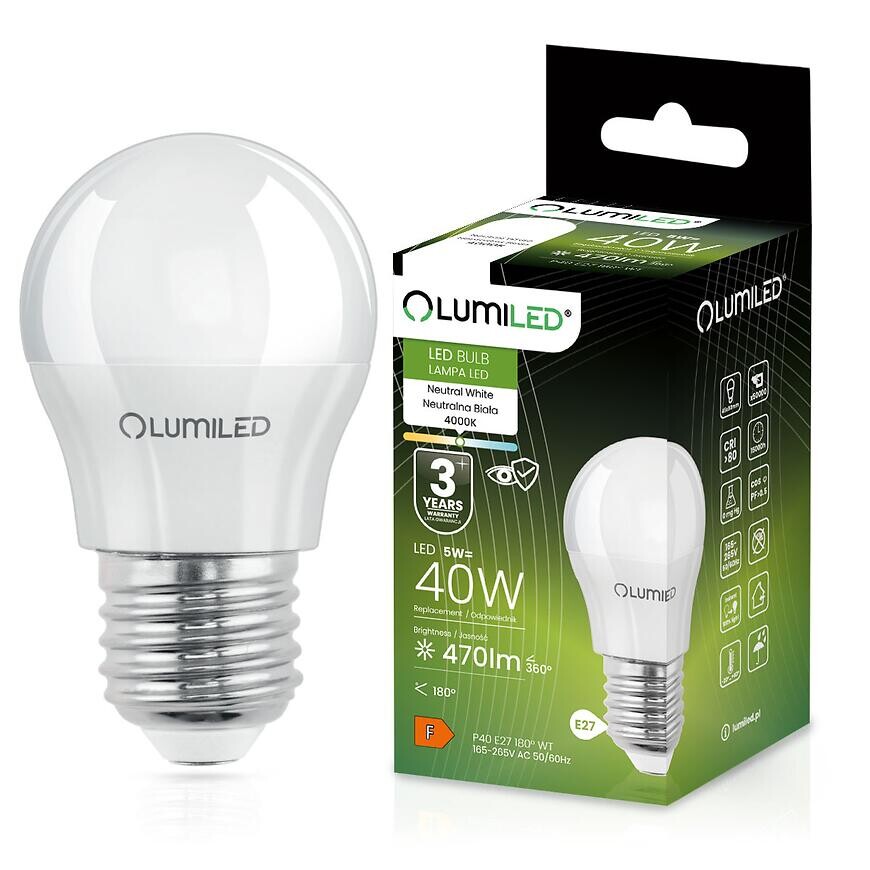Žiarovka LED 5W E27 470LM NB