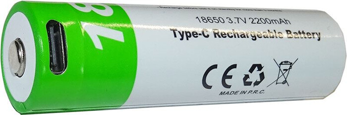 Nabíjateľná Li-Ion batéria ICR18650 3,7V/2000mAh TINKO USB-C