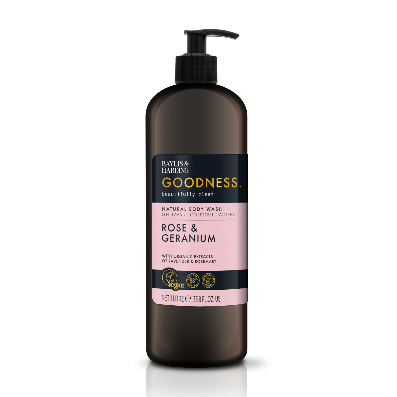 Baylis & Harding Sprchový gél Ruže & Geránium Body Wash 1000 ml
