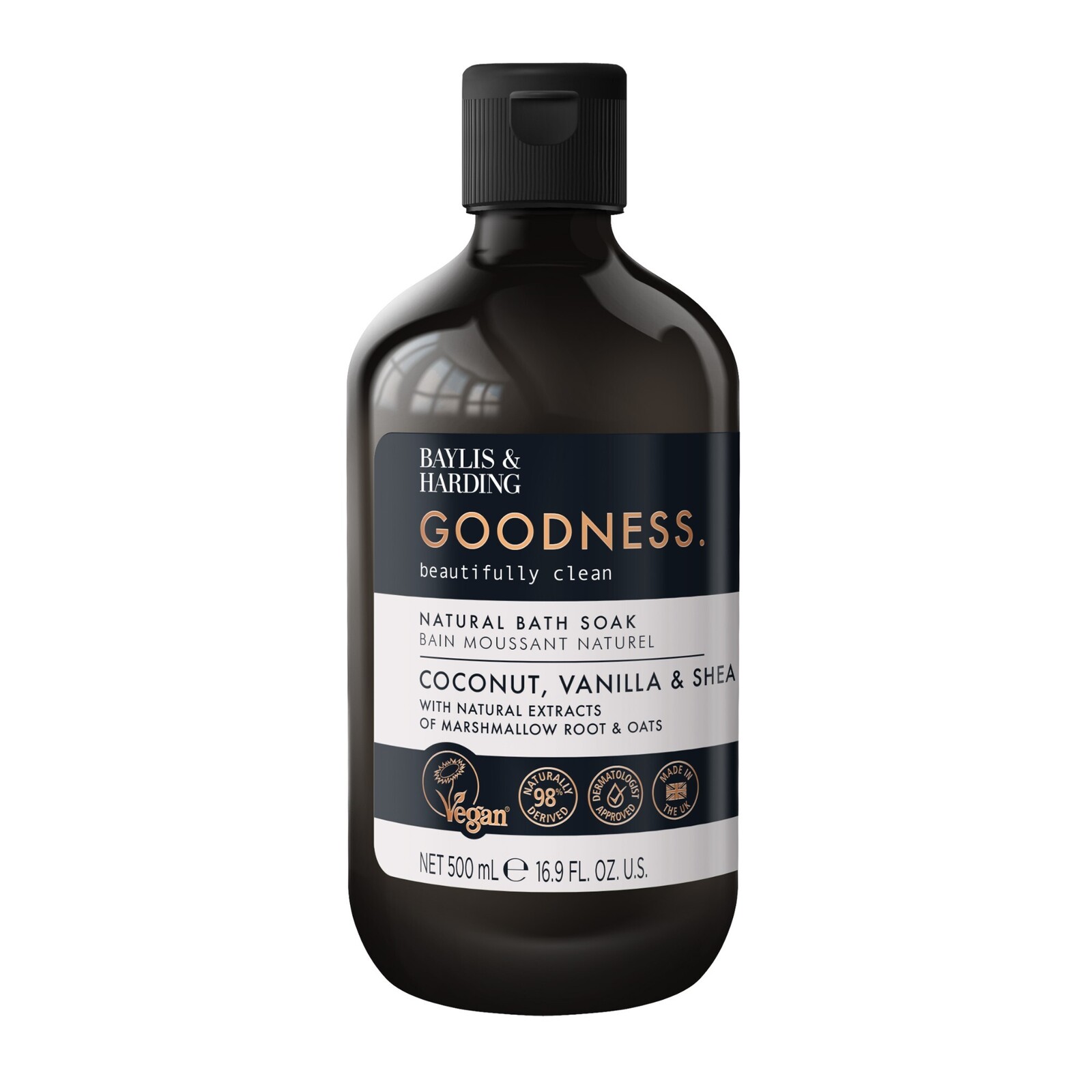 Baylis & Harding Pena do kúpeľa Goodness Kokos, Vanilka & Shea Bath Soak 500 ml