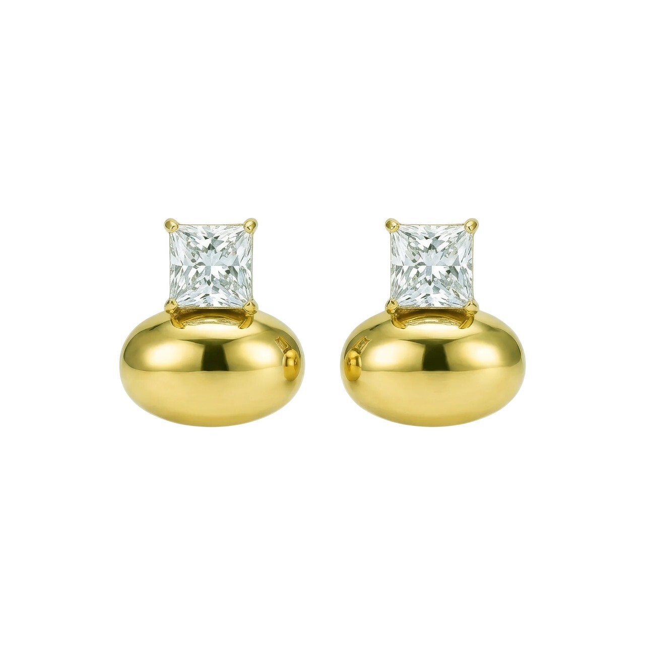 Marc Malone Pozlátené moderné náušnice Promise Earrings MCE260684G