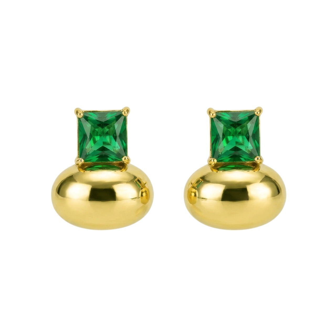 Marc Malone Pozlátené moderné náušnice Unity Earrings MCE260685G