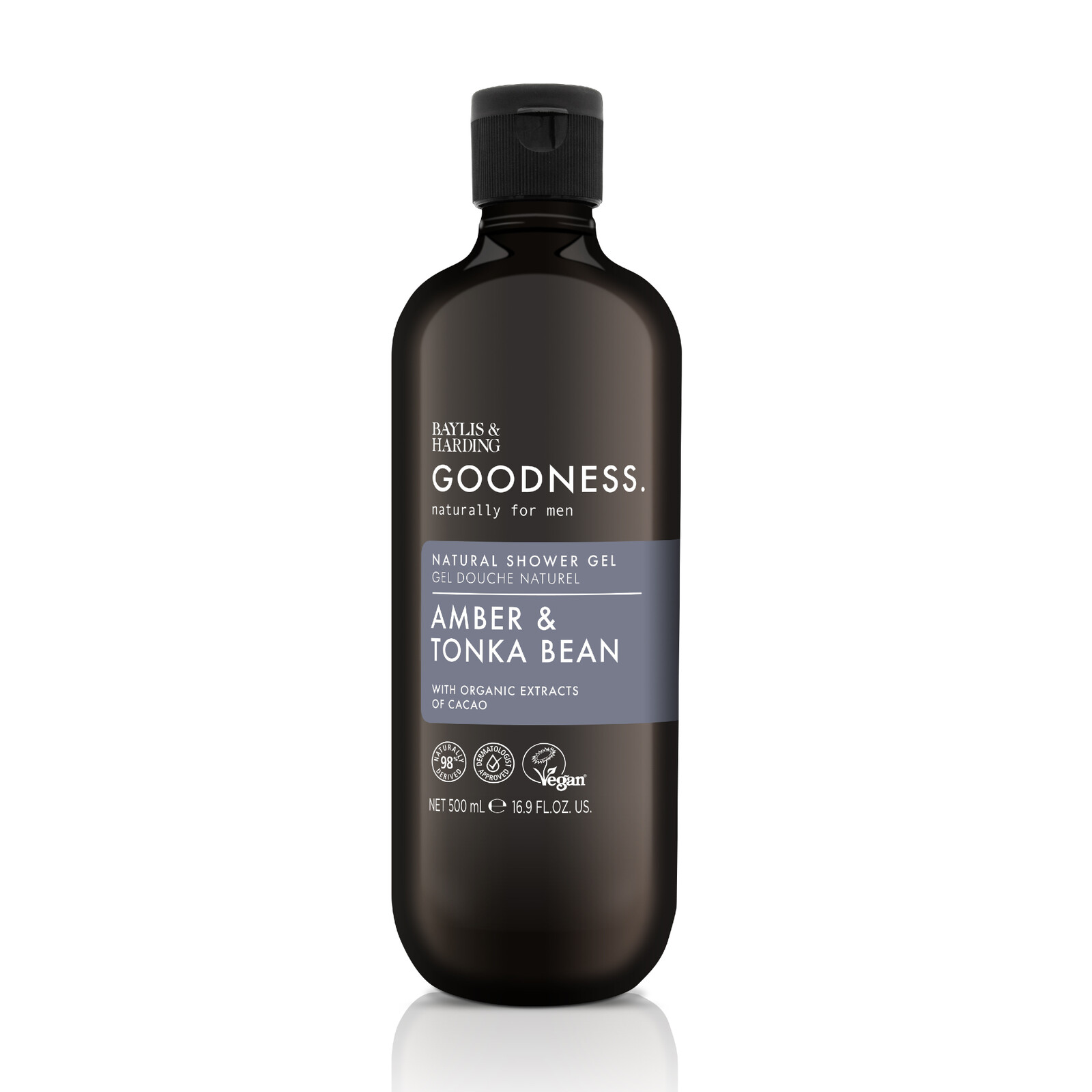 Baylis & Harding Pánsky sprchový gél Goodness Mens Ambra & Tonka Fazuľa 500 ml