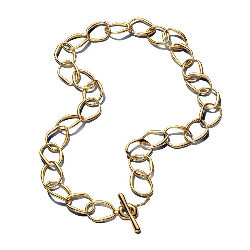 Pandora Jedinečný pozlátený náhrdelník Shine Essence 363881C00-45