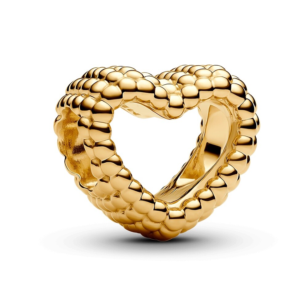 Pandora Pozlátená korálka Guľôčkové srdce Shine Moments 767516C00