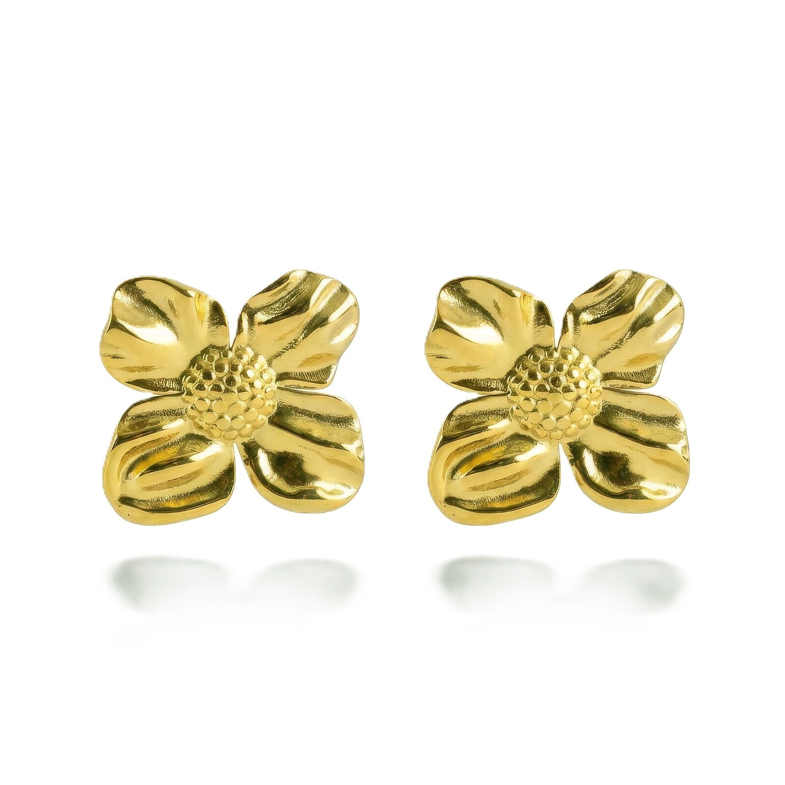 Victoria Walls Pozlátené kvetinové náušnice Daisies Gold VWE260777G