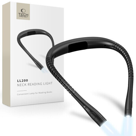 Tech-Protect LL200 LED lampa na krk, čierna