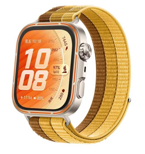 eses Nylonový remienok pre Huawei Watch Fit 3, 4, 4 Pro, 5 a 5 Pro - Zlatý