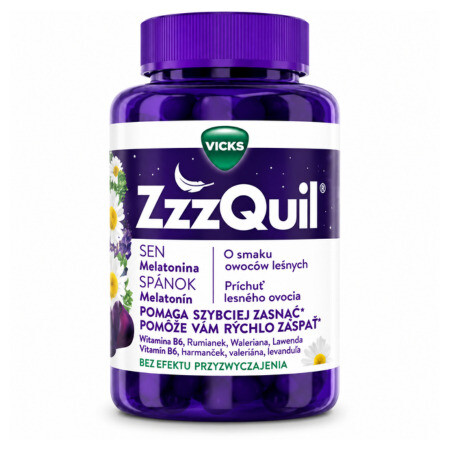 ZZZQUIL Spánok želé s príchuťou lesného ovocia 60 ks