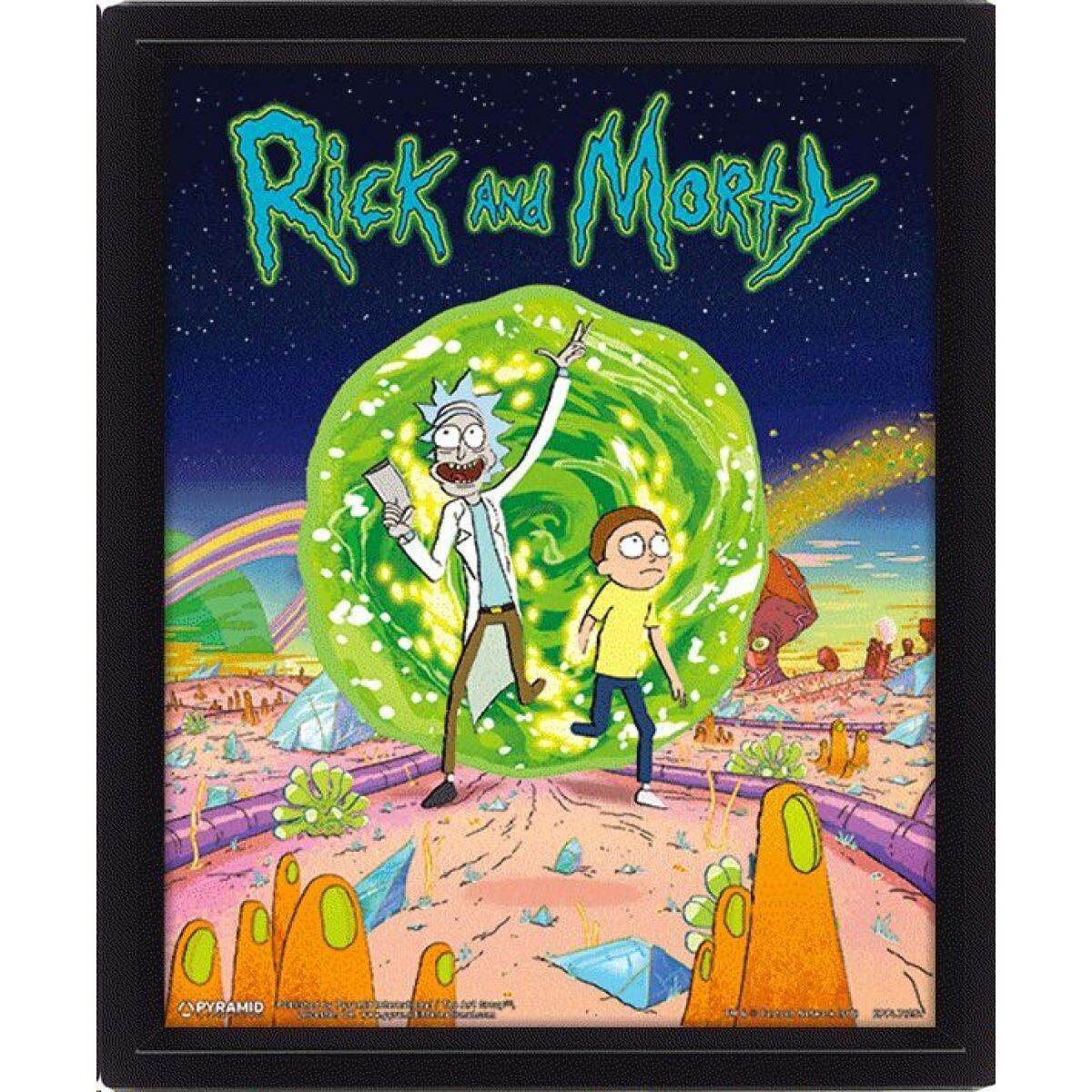 Pyramid International Rick and Morty 3D obraz v ráme Portal