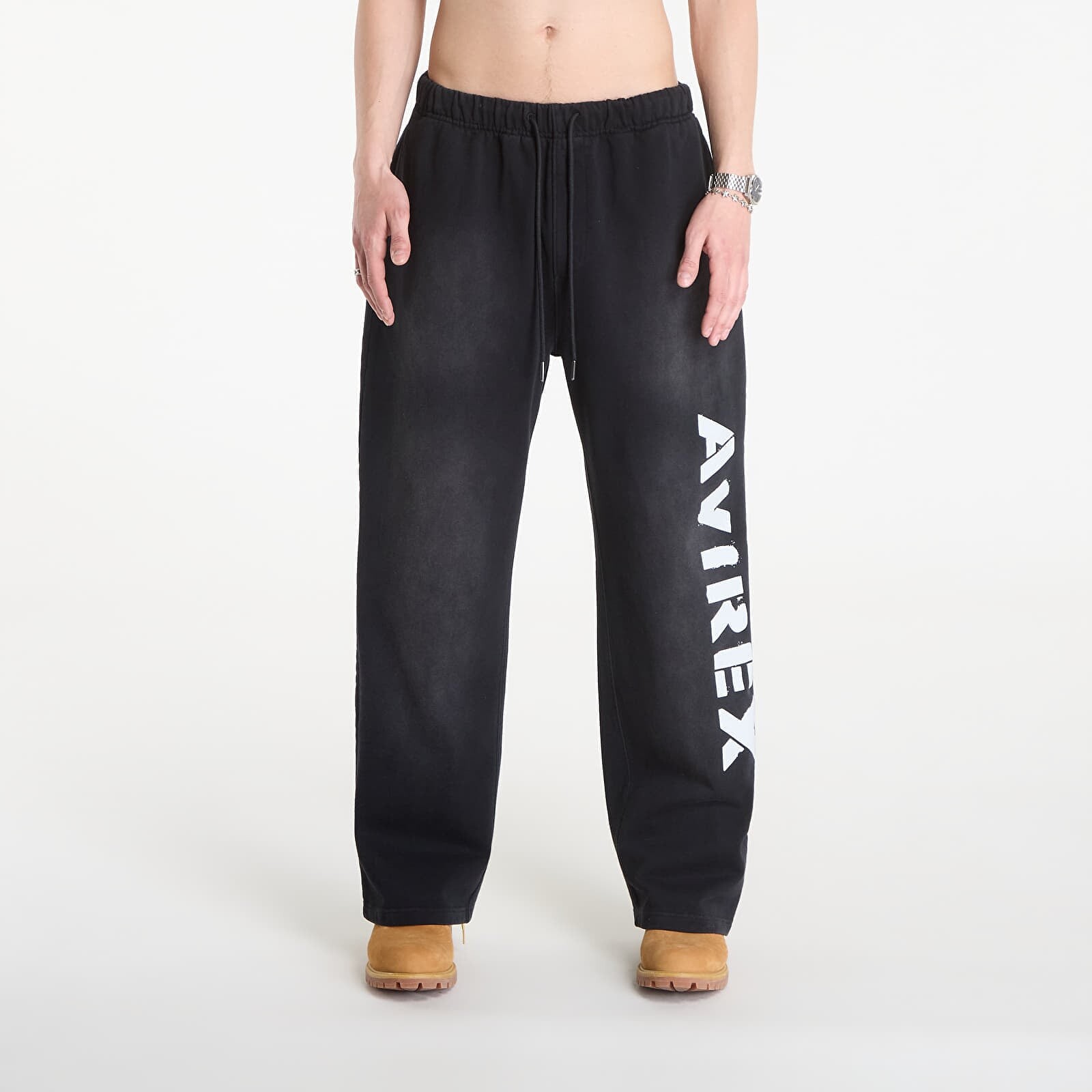 Tepláky Avirex Distress Icon Sweatpant Black M