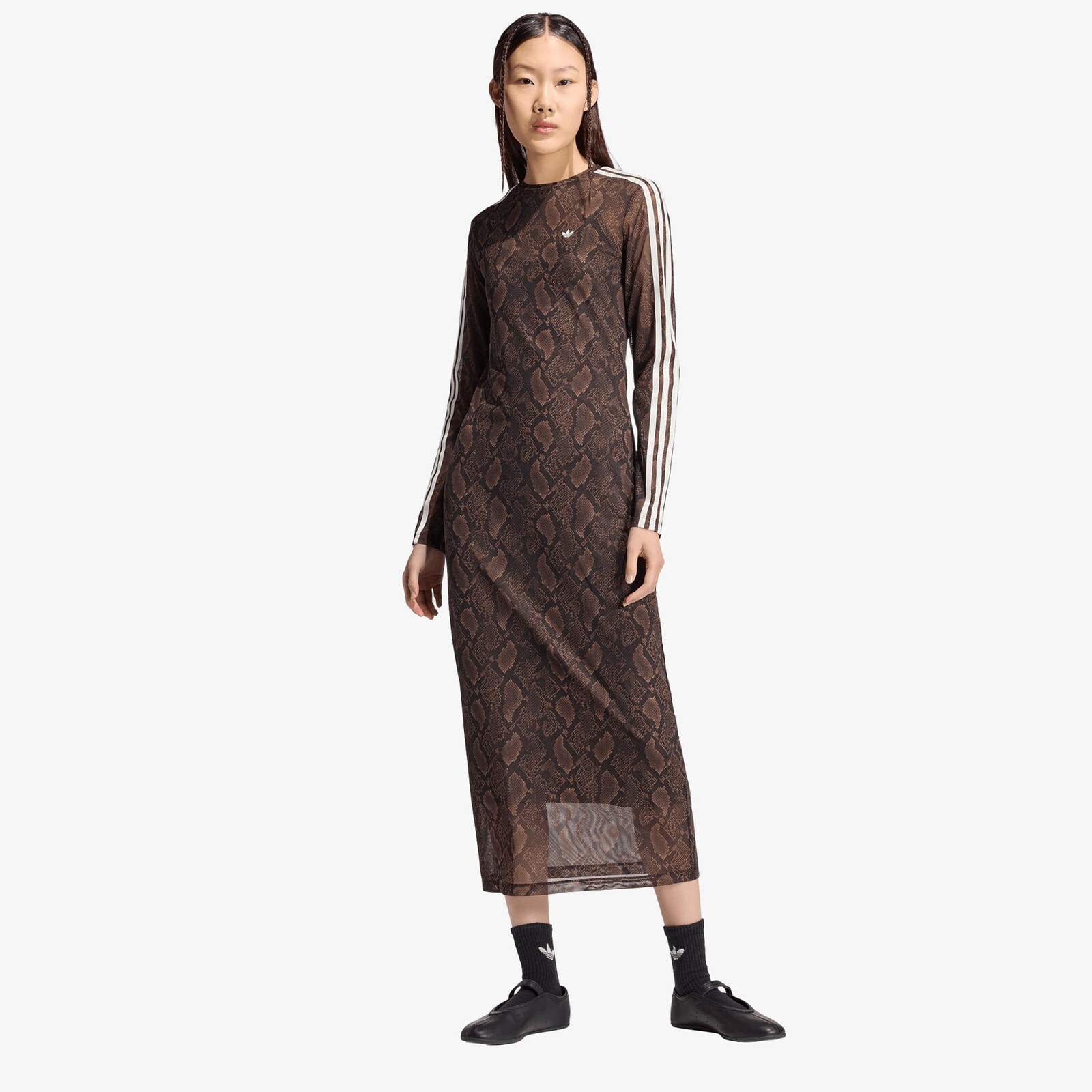 Oblečenie adidas Snake Print Maxi Dress Earth Strata/ Aurora Coffee S